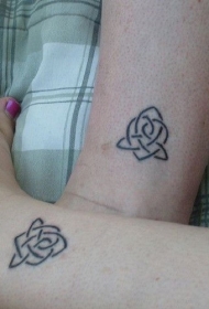 脚踝凯尔特友谊图腾纹身图案