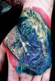 首尔比逼真的彩色著名电影英雄肖像纹身图案