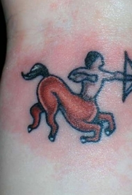 手腕搞笑彩色童话风格射手纹身团