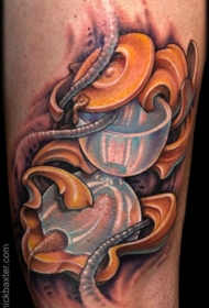 old school古老的沙漏时钟纹身图案