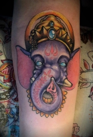 new school印度教大象纹身图案