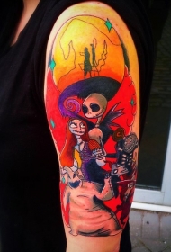 手臂神奇的各种卡通怪物纹身图案