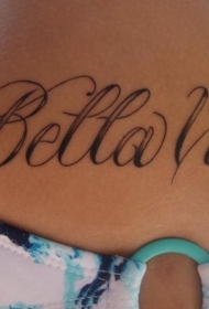 黑白花体字母个性纹身图案