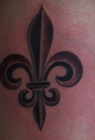 经典的百合花纹章纹身图案