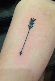 小清新个性的黑色小箭头纹身图案