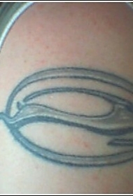 汽车标志黑灰纹身图案