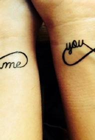 情侣手腕无限符号纹身图案