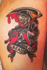 old school彩绘死神纹身图案
