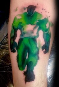 手臂水彩风格神秘的巨人纹身图案