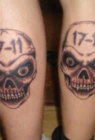 锡膏邪恶的骷髅纹身图案
