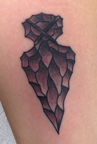 小小的简单黑色部落武器纹身图案