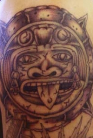 大臂阿兹特克艺术纹身图案