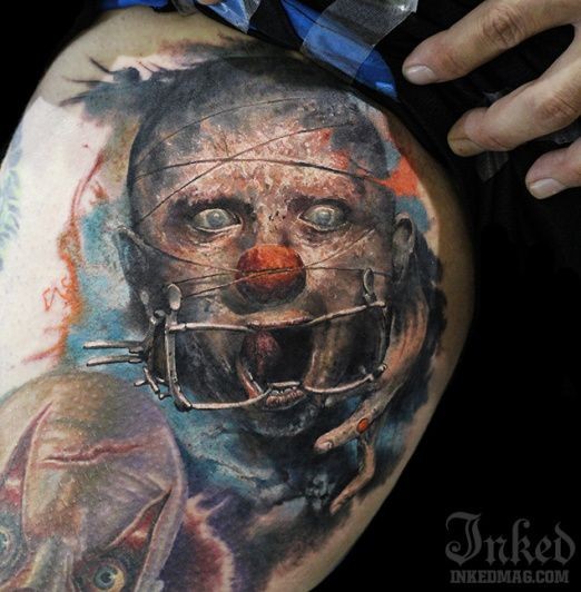 恐怖的幽灵般梦魇纹身图案