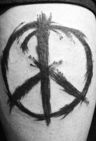 残酷黑色太平洋特殊符号纹身图案