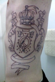 骷髅勋章盾牌纹身图案