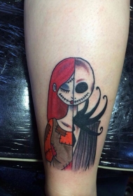 卡通人物杰克萨利彩绘纹身图案