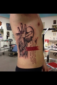 腰侧PS图象处理软件风格木偶纹身图片