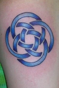 蓝色绳结符号纹身图案