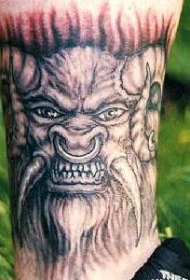 牛头恶魔纹身图案