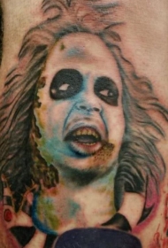 手臂彩色名人肖像纹身图案