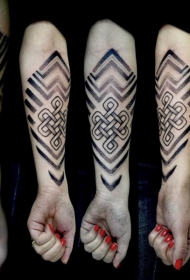 凯尔特结黑色小臂纹身图案