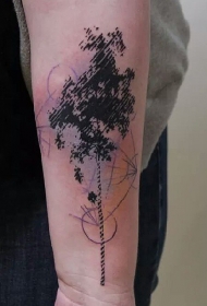 手臂彩色神秘装饰符号纹身图案