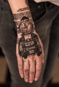 PS图象处理软件风格的画像和字母纹身