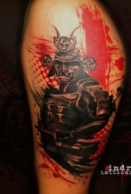 PS图象处理软件风格的彩色武士纹身图片