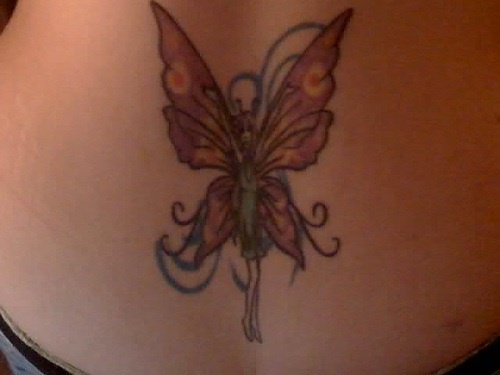 腰部苗条的跳舞精灵纹身图案