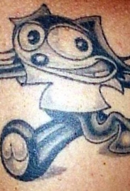 菲利克斯猫黑色卡通纹身图案