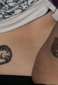 匹配的友谊卡通猫纹身图案