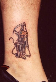 死神牛骷髅纹身图案