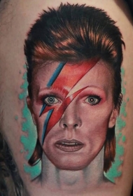 彩色有趣的女人肖像脸纹身图案