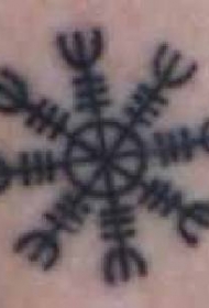 行星符号黑色纹身图案