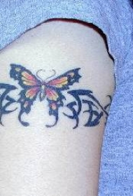 手臂蝴蝶部落图腾袖标纹身图案