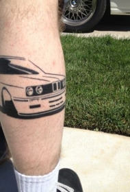线条黑色汽车纹身图案