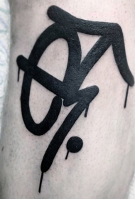 黑色的涂鸦风格神秘装饰纹身图案