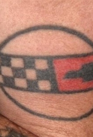 简约的雪佛兰标志纹身图案