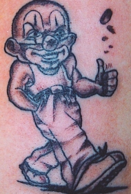 行走的小丑纹身图案