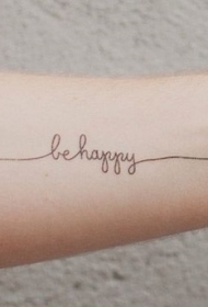 简单优雅的设计字母手臂纹身图案