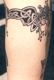 小腿凯尔特图腾纹身图案