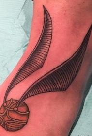 脚背哈利波特魁地奇球纹身图案