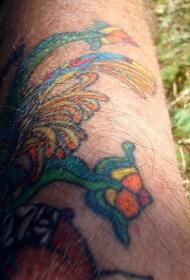 彩色的阿兹特克风格纹身图案