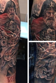 中世纪马与战士欧美纹身图案