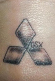 三菱钻石标志纹身图案