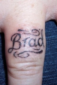手指英文名纹身图案