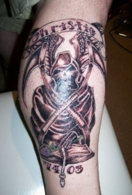 死亡名册和死神纹身图案