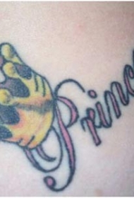 英文字母和小皇冠纹身图案