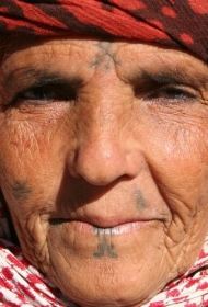 脸部传统文化纹身图案