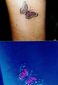 好看的蝴蝶荧光纹身图案
